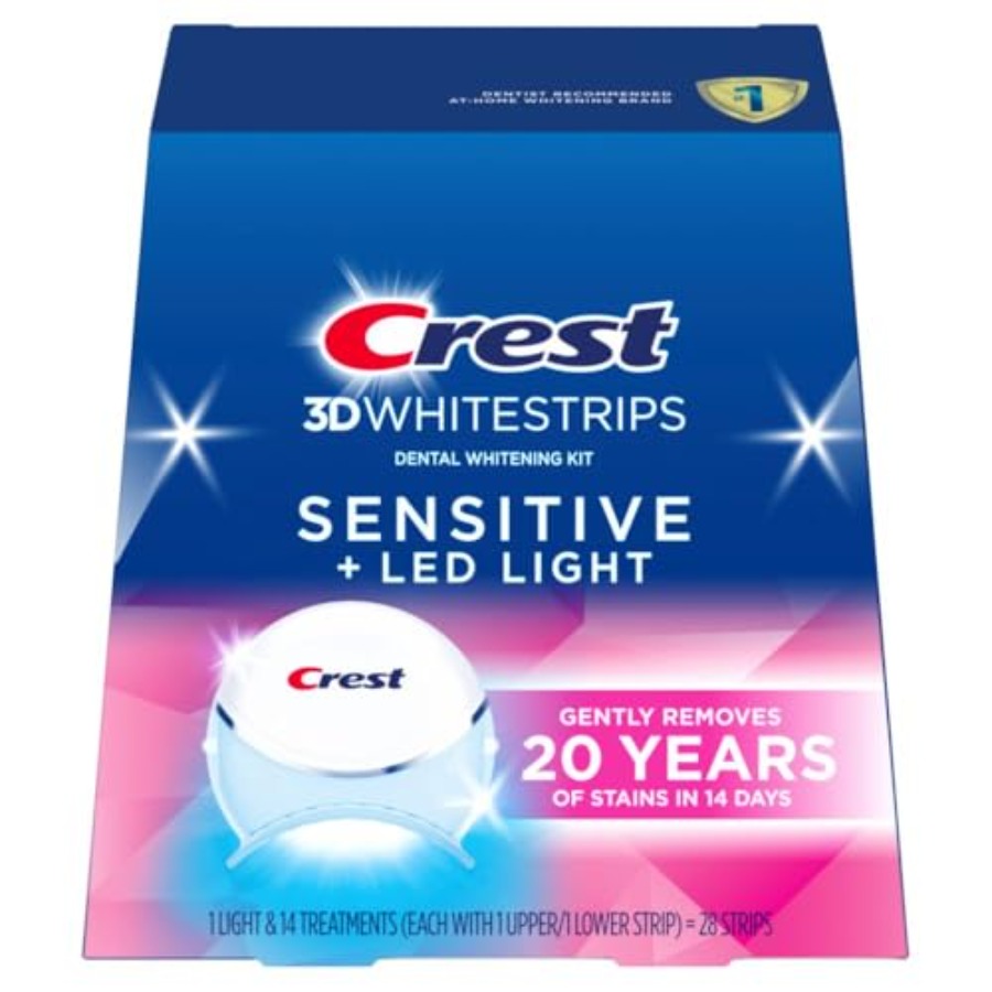 Teeth Whitening Light Kit - Crest 3D Whitestrips Sensitive Gentle +