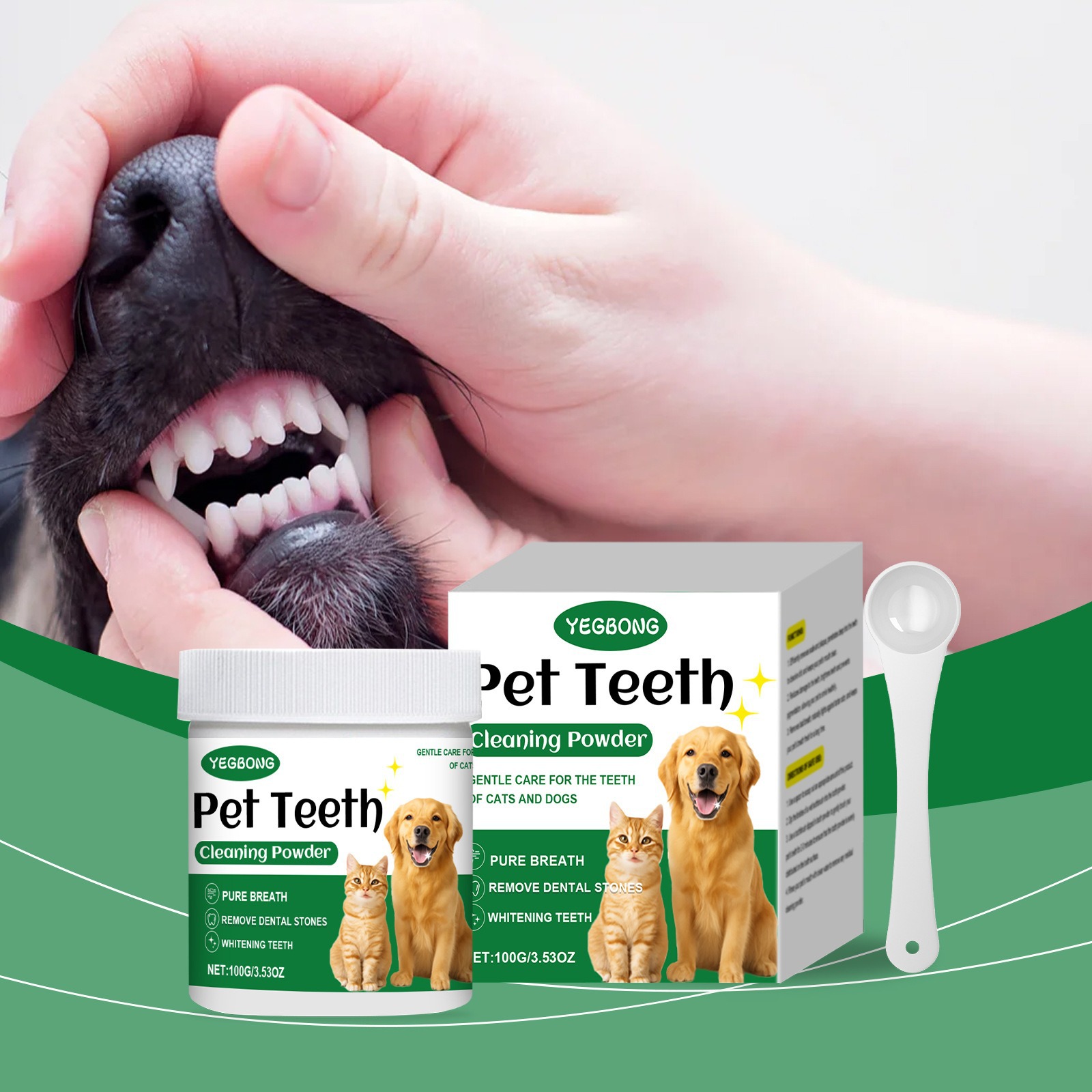 Teeth Whitening Results - Pet Teeth Cleaning Powder Reduce Dental
