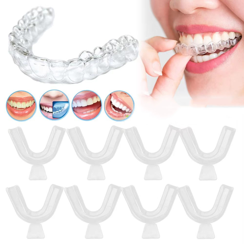1/3/6pairs Silicone Mouth Guar - Teeth Whitening With Trays avaliação e preço