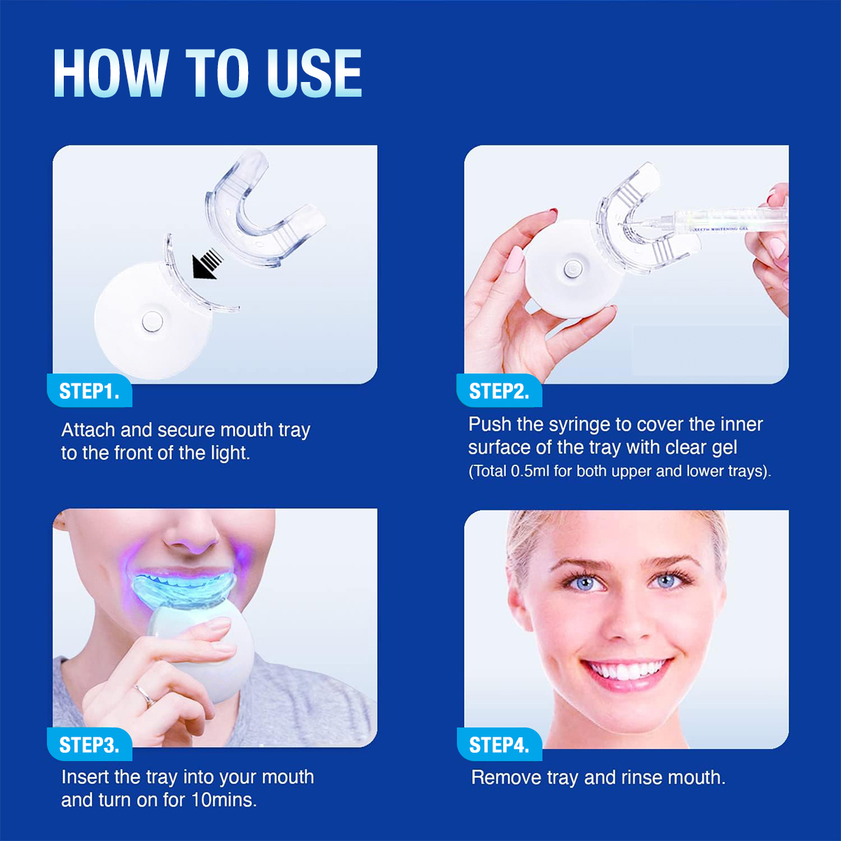 Teeth Whitening Kit - 5X LED L - Teeth Whitening Results avaliação e preço