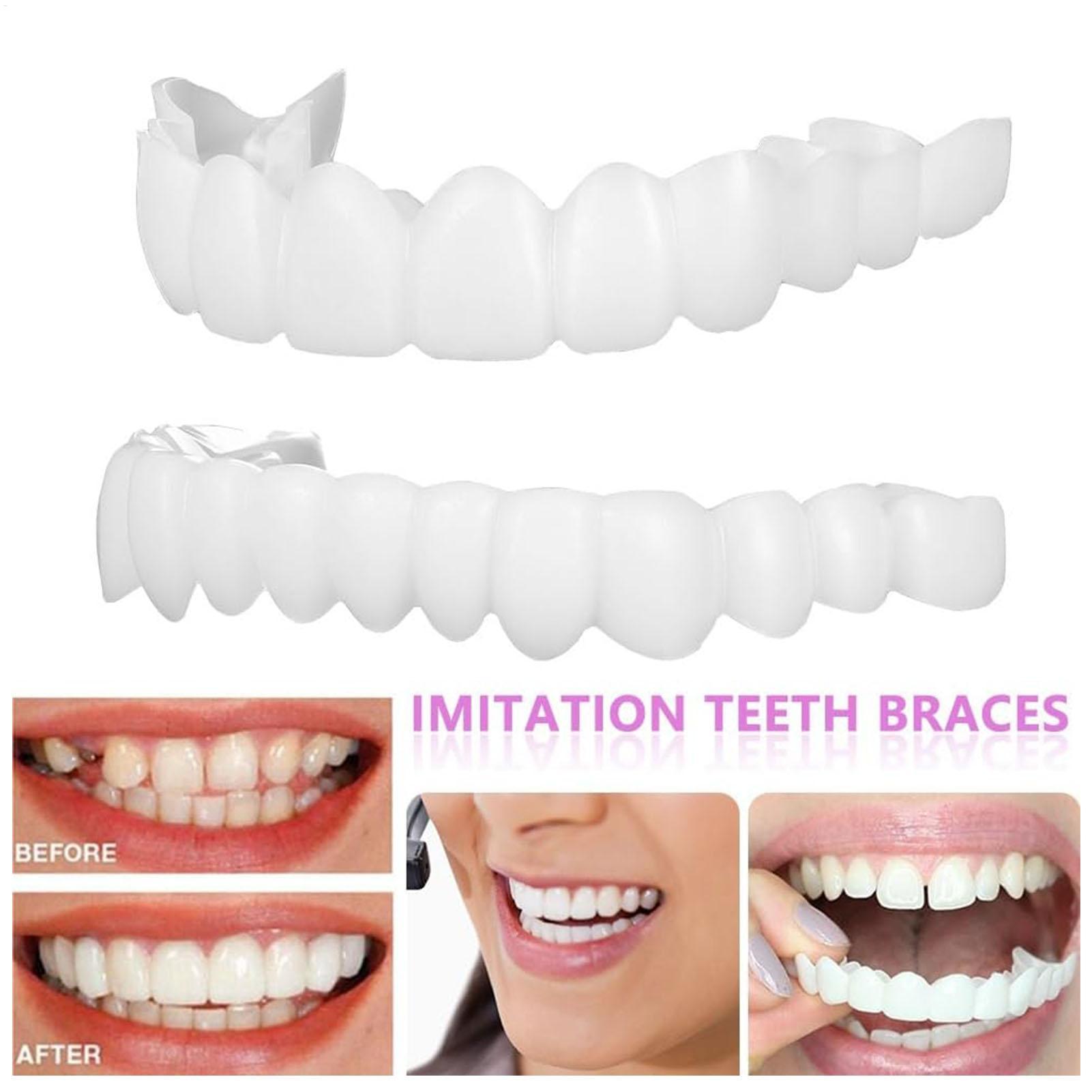 Dental Upper Lower Fake Teeth  - Teeth Whitening For Braces avaliação e preço