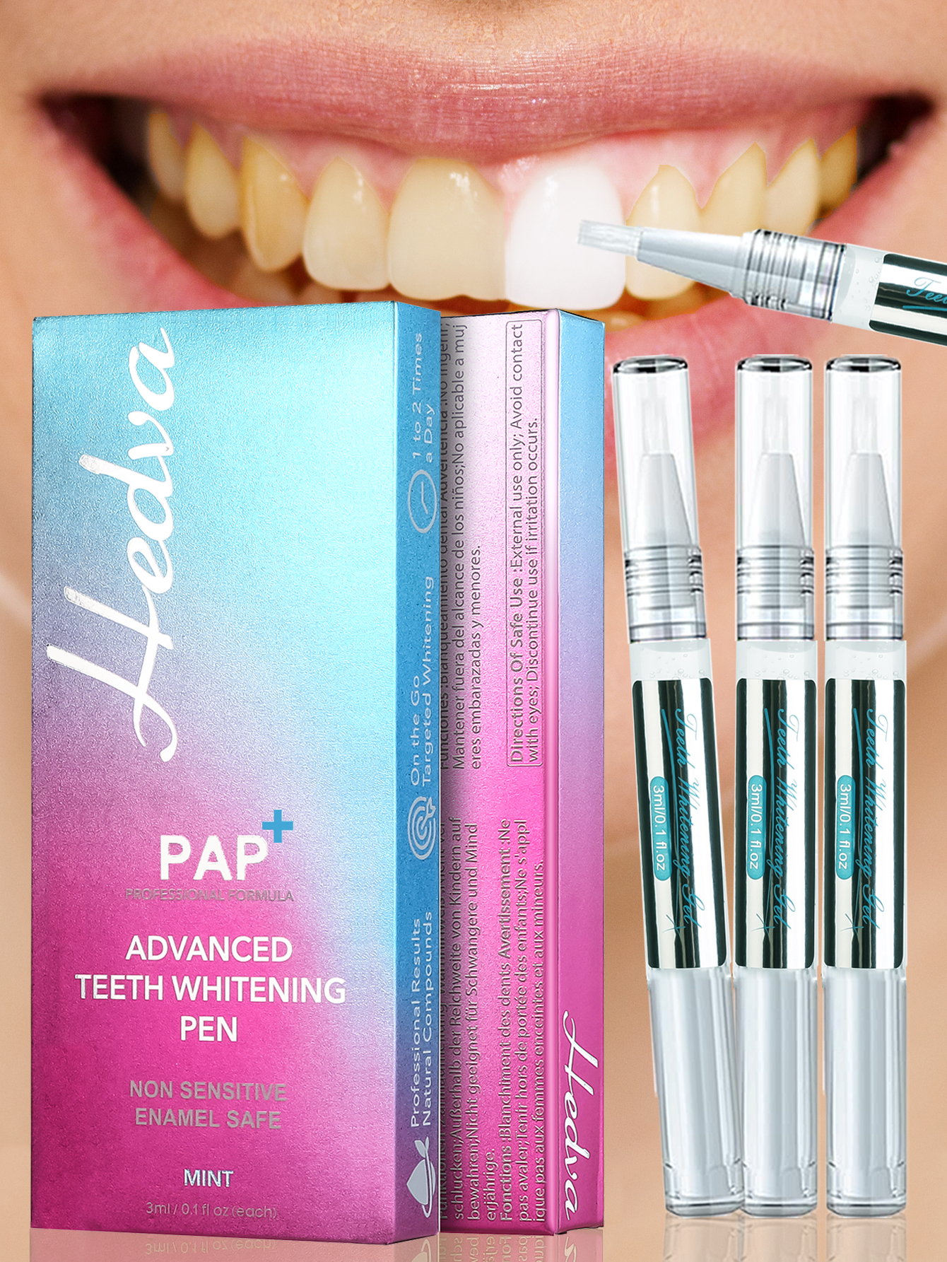 Hedva PAP+ Teeth Whitening Pen - Teeth Whitening Results avaliação e preço