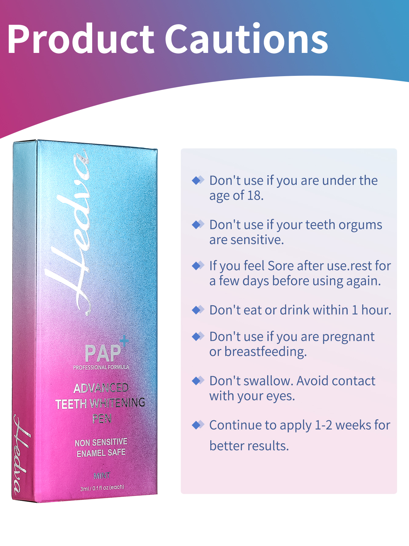 Hedva PAP+ Teeth Whitening Pen - Teeth Whitening Results avaliação e preço