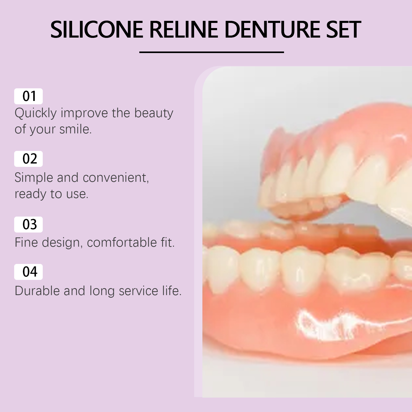 Silicone Denture Set Fit Tempo - Teeth Whitening For Braces avaliação e preço