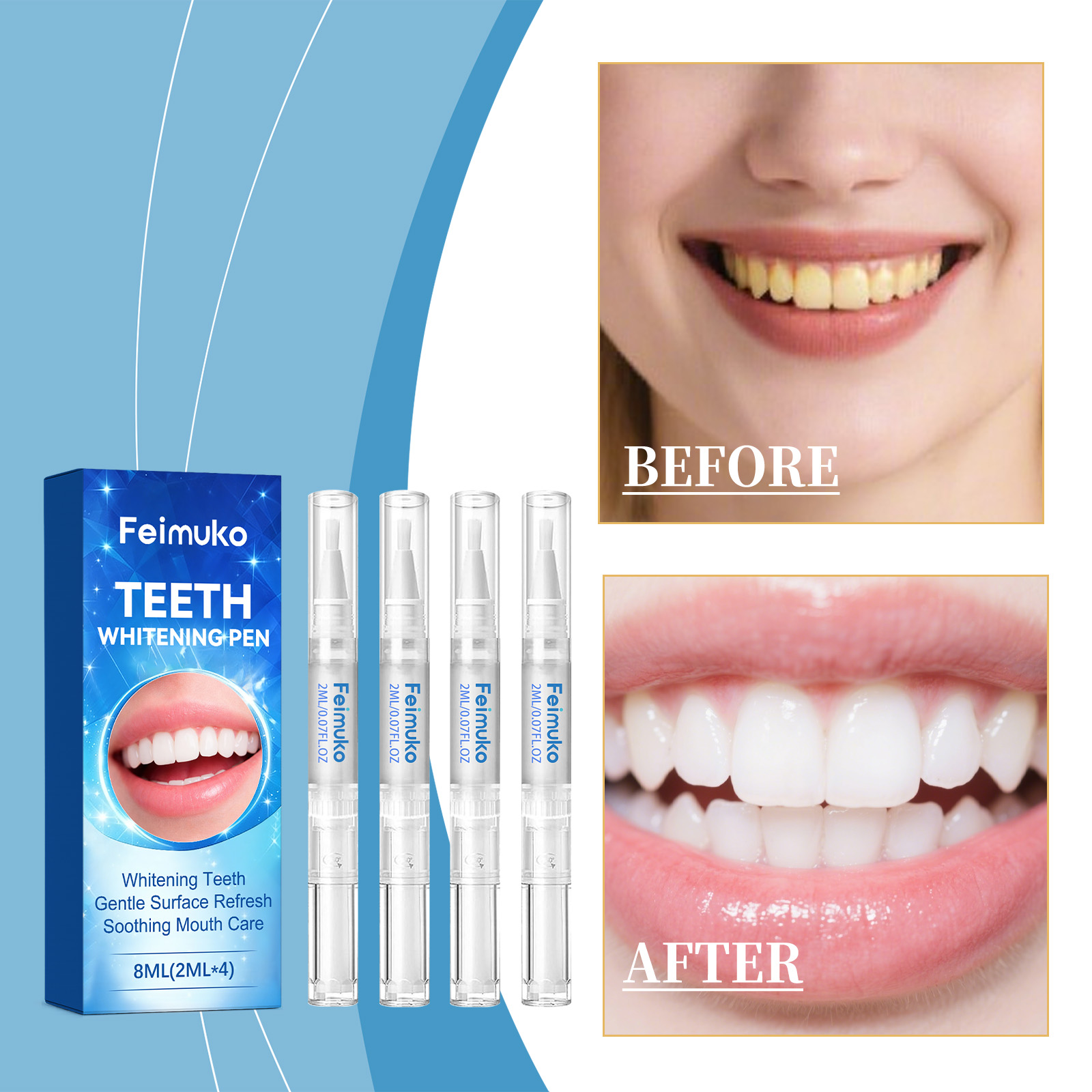 Feimuko 8ml Teeth Gel Pen Gent - Teeth Whitening App avaliação e preço