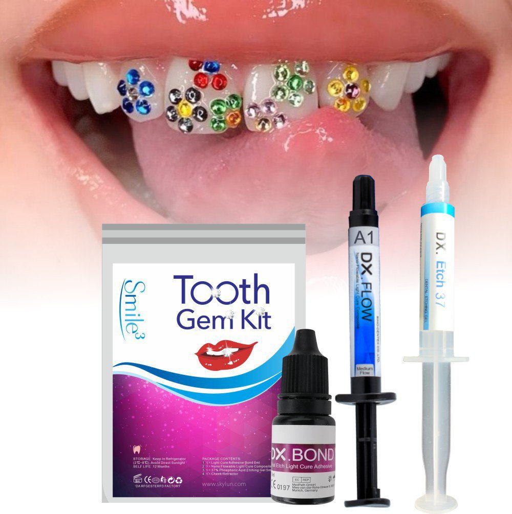 HOT Tooth Gem Kit Teeth Decora - Teeth Whitening Results avaliação e preço