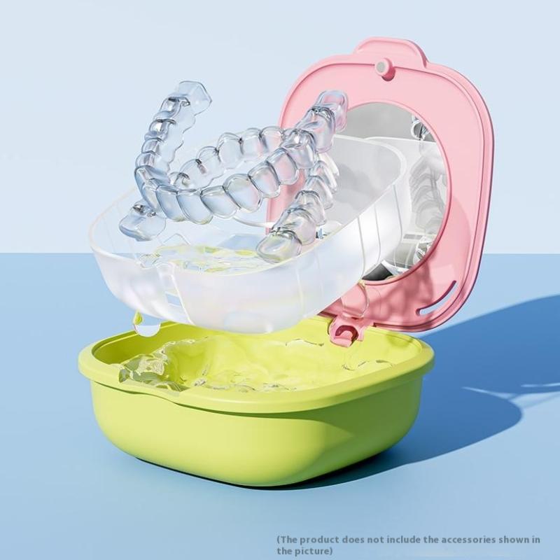 Retainer Case With Drain Baske - Teeth Whitening For Braces avaliação e preço