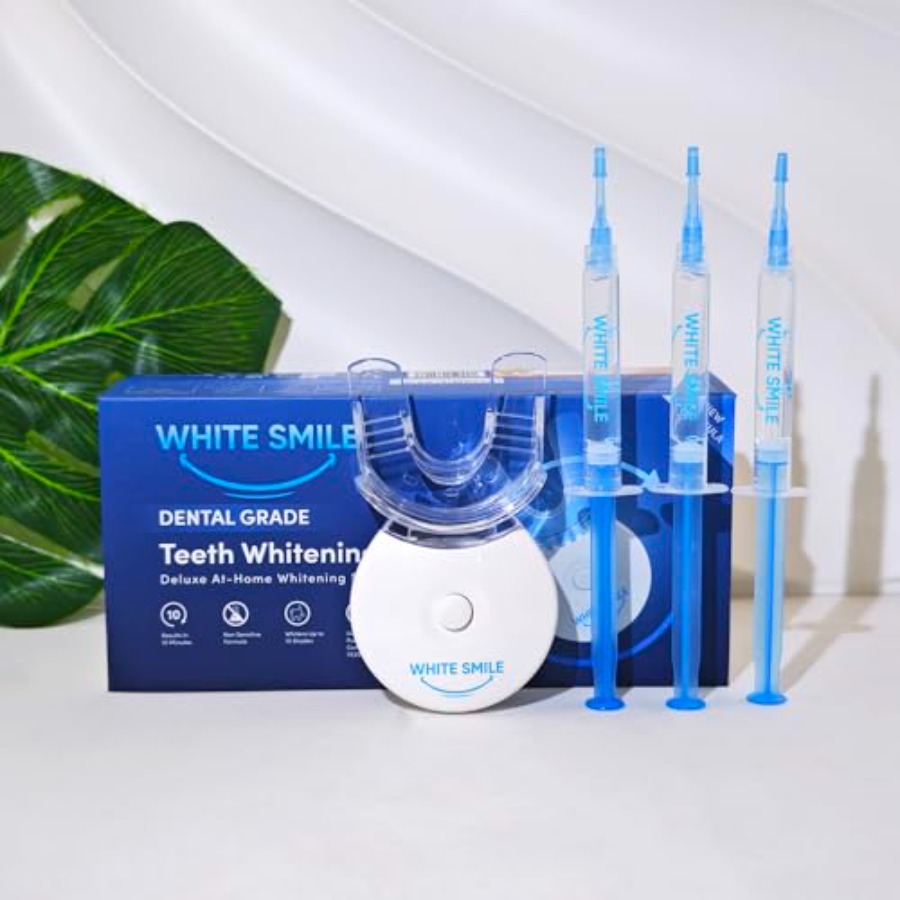 WHITE SMILE Teeth Whitening Ki - Teeth Whitening Light Kit avaliação e preço