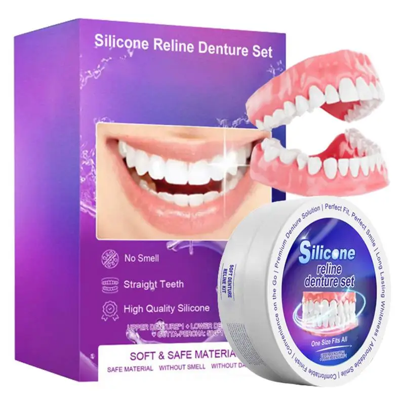 Silicone Denture Set Fit Tempo - Teeth Whitening For Braces avaliação e preço