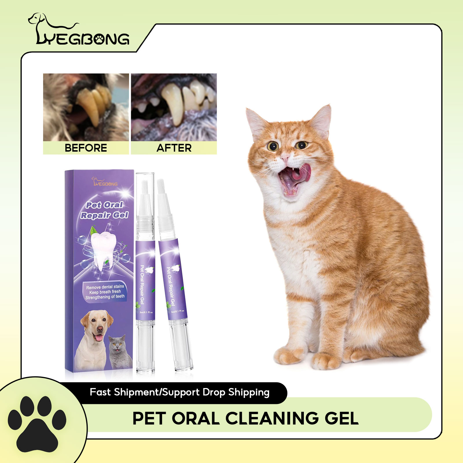 Pet Oral Repair Gel Puppy Tart - Teeth Whitening Results avaliação e preço