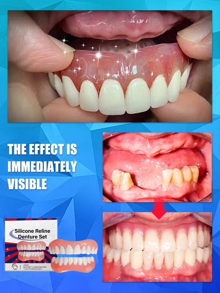 False Teeth Silicone Upper Low - Teeth Whitening For Braces avaliação e preço