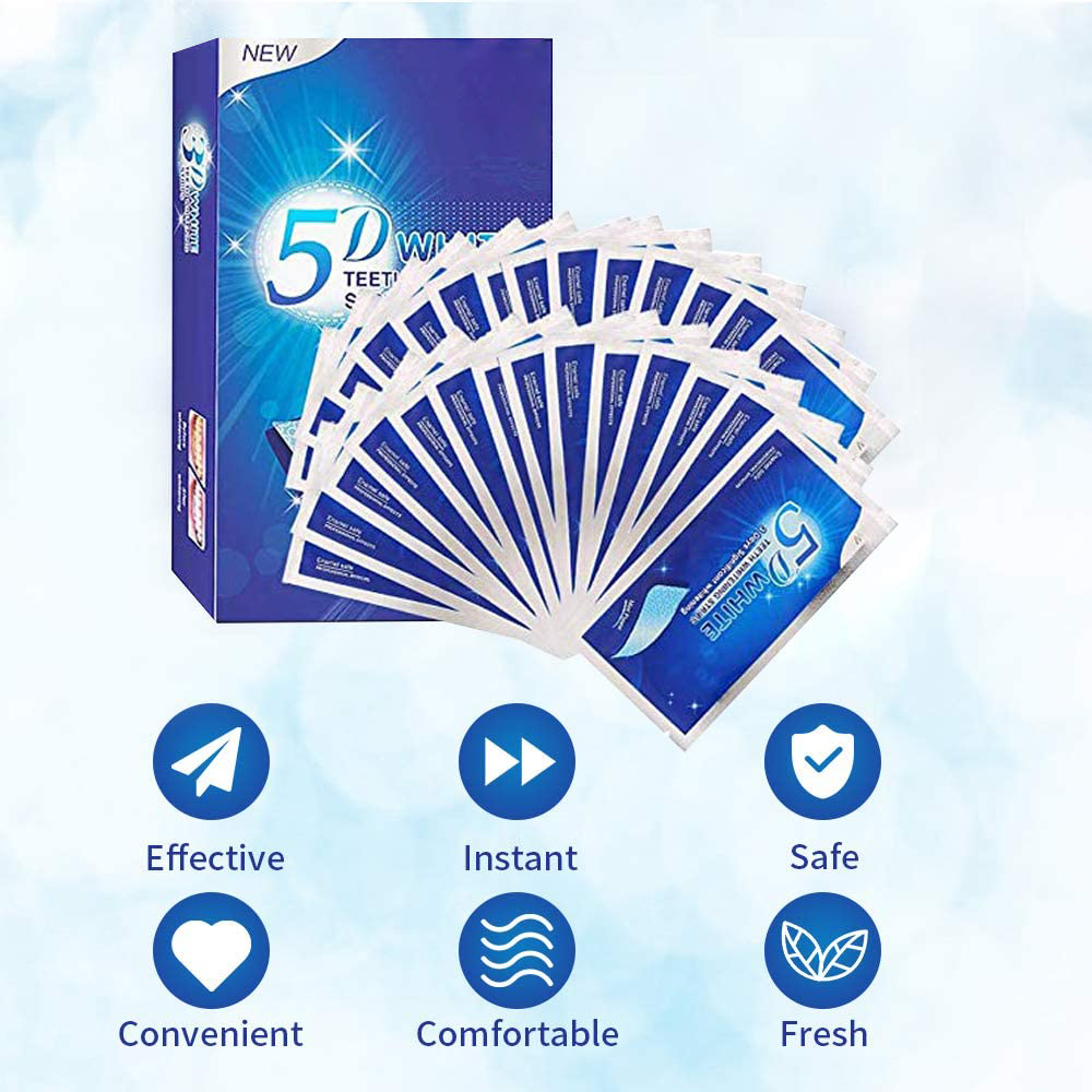 5D White Teeth Whitening Strip - Teeth Whitening Results avaliação e preço