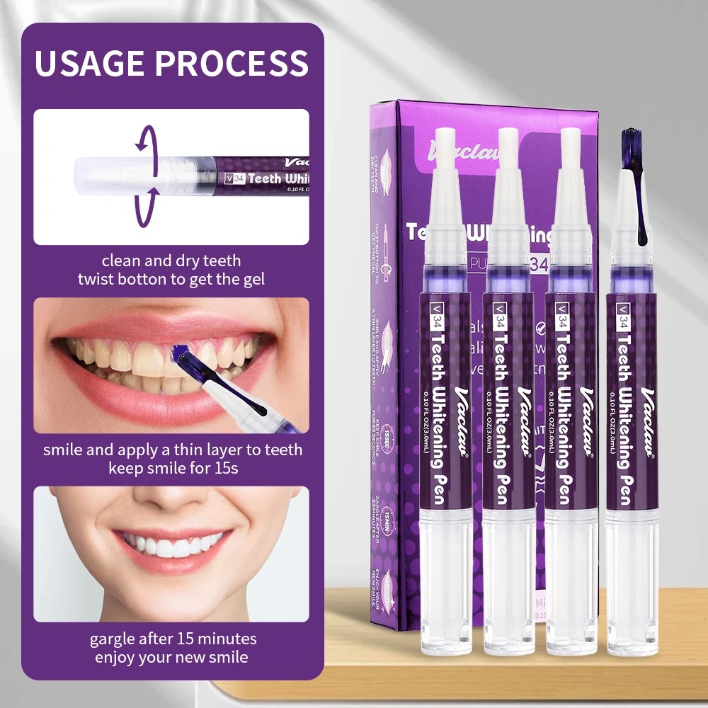Vaclav V34 Purple teeth whiten - Teeth Whitening Results avaliação e preço