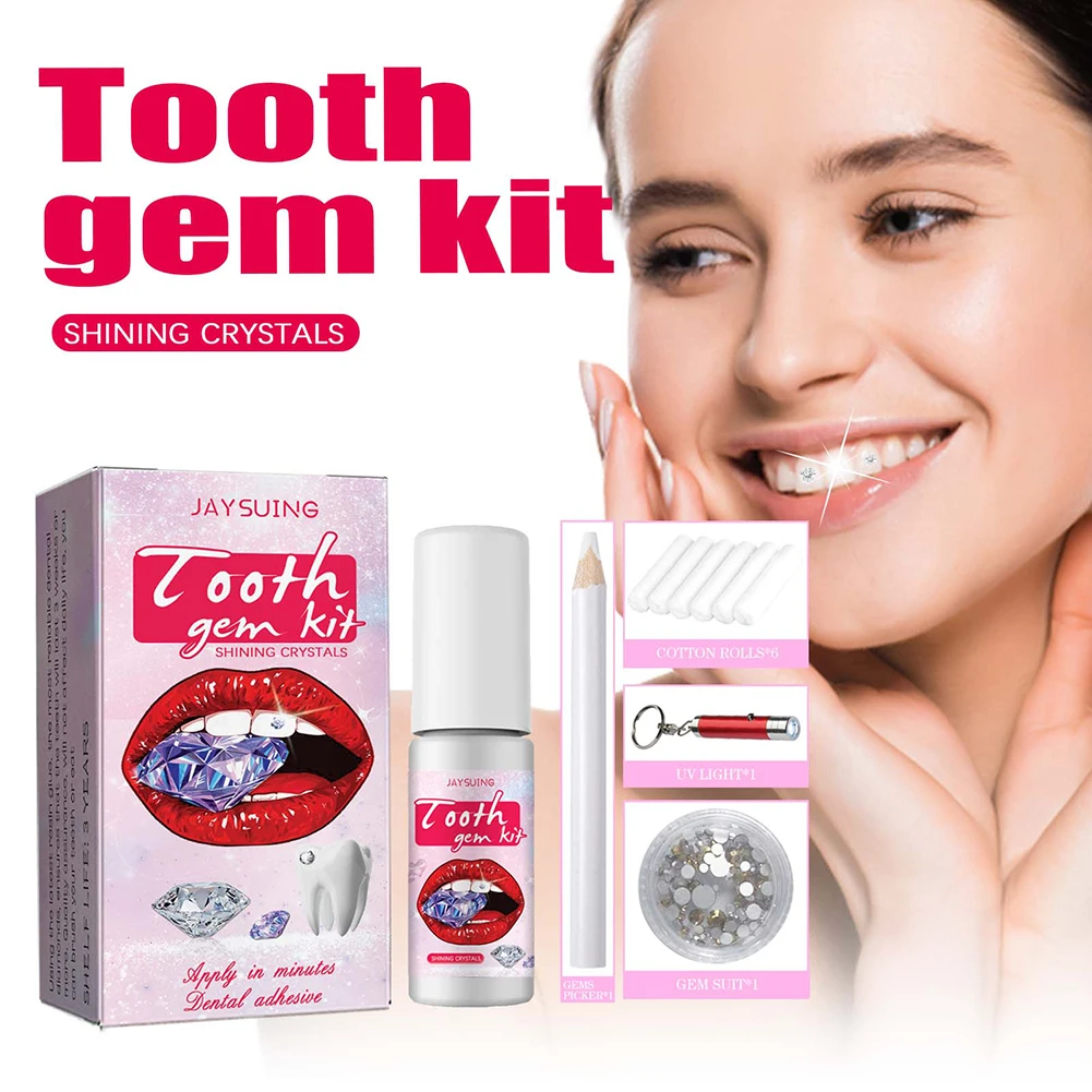 DIY Tooth Gems Kit with Crysta - Teeth Whitening Light Kit avaliação e preço