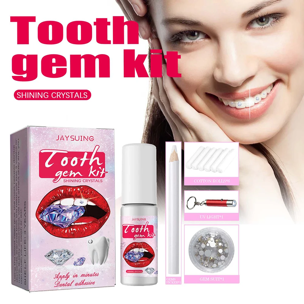DIY Tooth Gems Kit with Crysta - Teeth Whitening Light Kit avaliação e preço