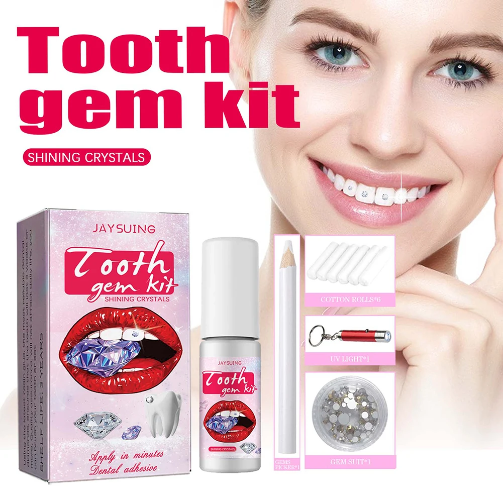 DIY Tooth Gems Kit with Crysta - Teeth Whitening Light Kit avaliação e preço
