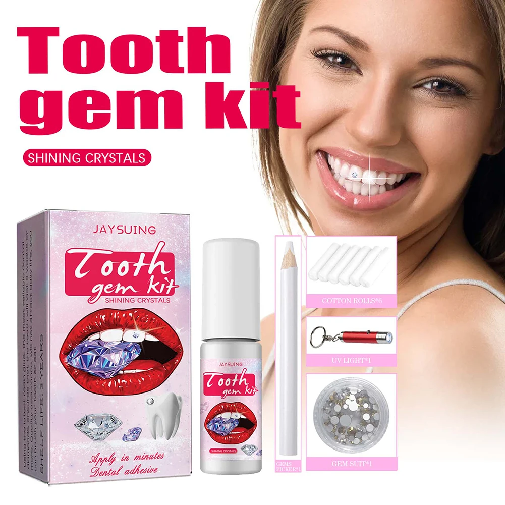 DIY Tooth Gems Kit with Crysta - Teeth Whitening Light Kit avaliação e preço